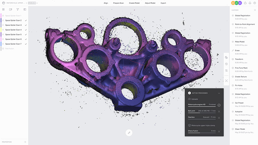 Perform post-processing right in Artec Cloud