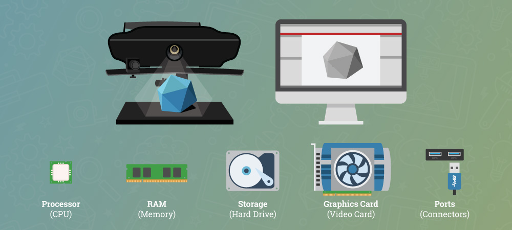 Computer parts graphic